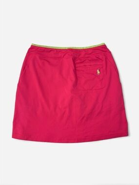 Polo Golf by Ralph Lauren Hot Pink Athletic Skort with Lime Green Details